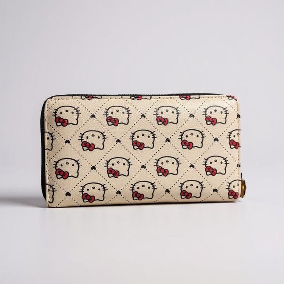 Hello Kitty Beige Zip-Around Wallet with Allover Print - Picture 2 of 5